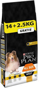 Pro plan proplan ligeramente esterilizado - croquetas de pavo - para perros adultos - 14 + 2,5 kg