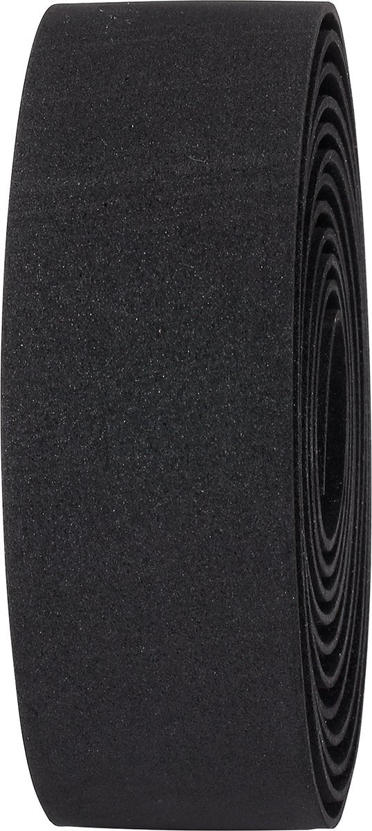 Nastro manubrio ciclismo Bbb bici da corsa - nastro manubrio autoadesivo con materiale elasticizzato - antiscivolo - lunghezza: 200 cm - spessore: 2 mm - compresi tappi manubrio - eco nero - nastro da corsa bht-01eco