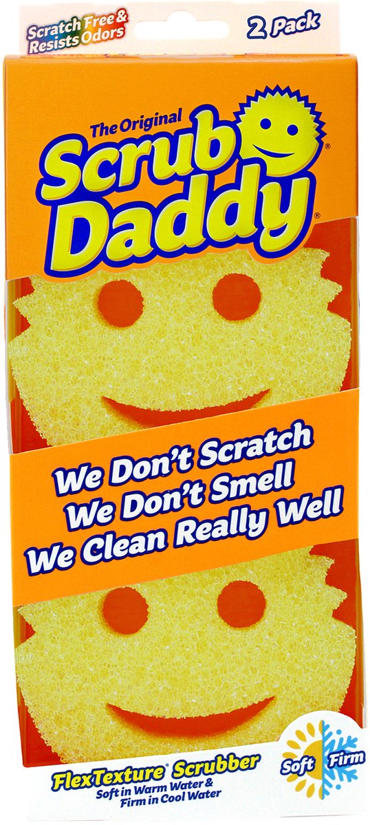 Esponja de limpieza original Scrub Daddy - amarilla - 2 piezas