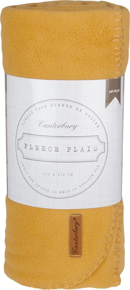 Plaid Canterbury - pile - comodo - giallo - 150 x 130 cm