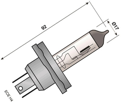Bulbo de faros de Spahn 6V 60 55W P45T