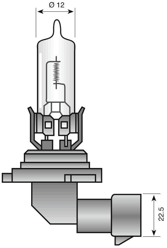 Bulbo de faros de Spahn 12V 65W HB3 P20D