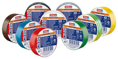 Cinta aislante Tesa amarilla 19mm 25mtr | 10 piezas