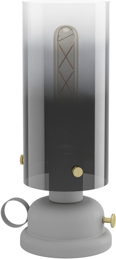 Lampada da tavolo Eglo Gargrave - e27 - 31,5 cm - nero|grigio|oro - vetro