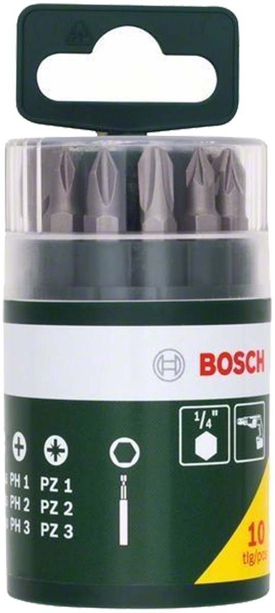 Set di punte per cacciavite Bosch - 10 pezzi