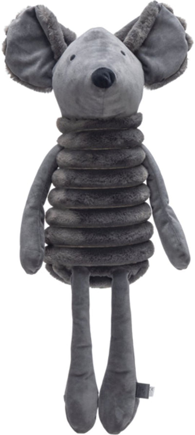 Diseñado por Lotte Reza Ratón de peluche para perros - Juguetes para perros - Peluche XL - Tejido acanalado grueso - Antracita - 68x33x17,5 cm