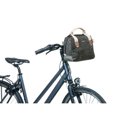 Boba de la ciudad de Basil Bohème: elegante mano verde, hombro y manillar para mujeres, adecuado para bicicletas eléctricas y bicicletas de la ciudad - Negro