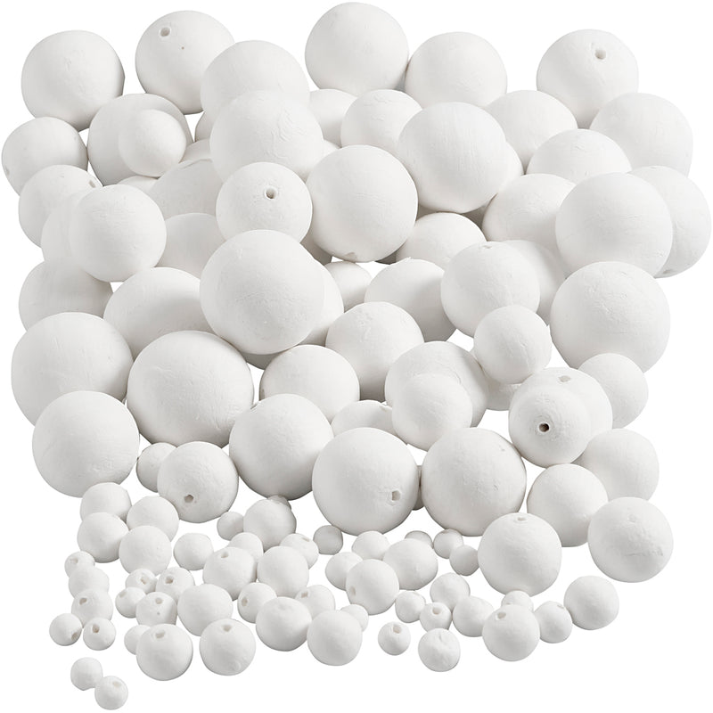 Bolas de empresa Creativ, d 12+15+20+30+40+50 mm, blanco, 240 piezas 1 caja