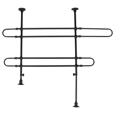 Flamingo flamingo auto rack per cani sima 2 aste e 2 fissaggi neri