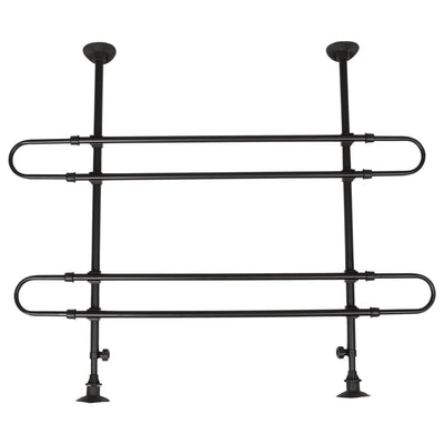Flamingo flamingo auto rack per cani sima 2 aste e 2 fissaggi neri