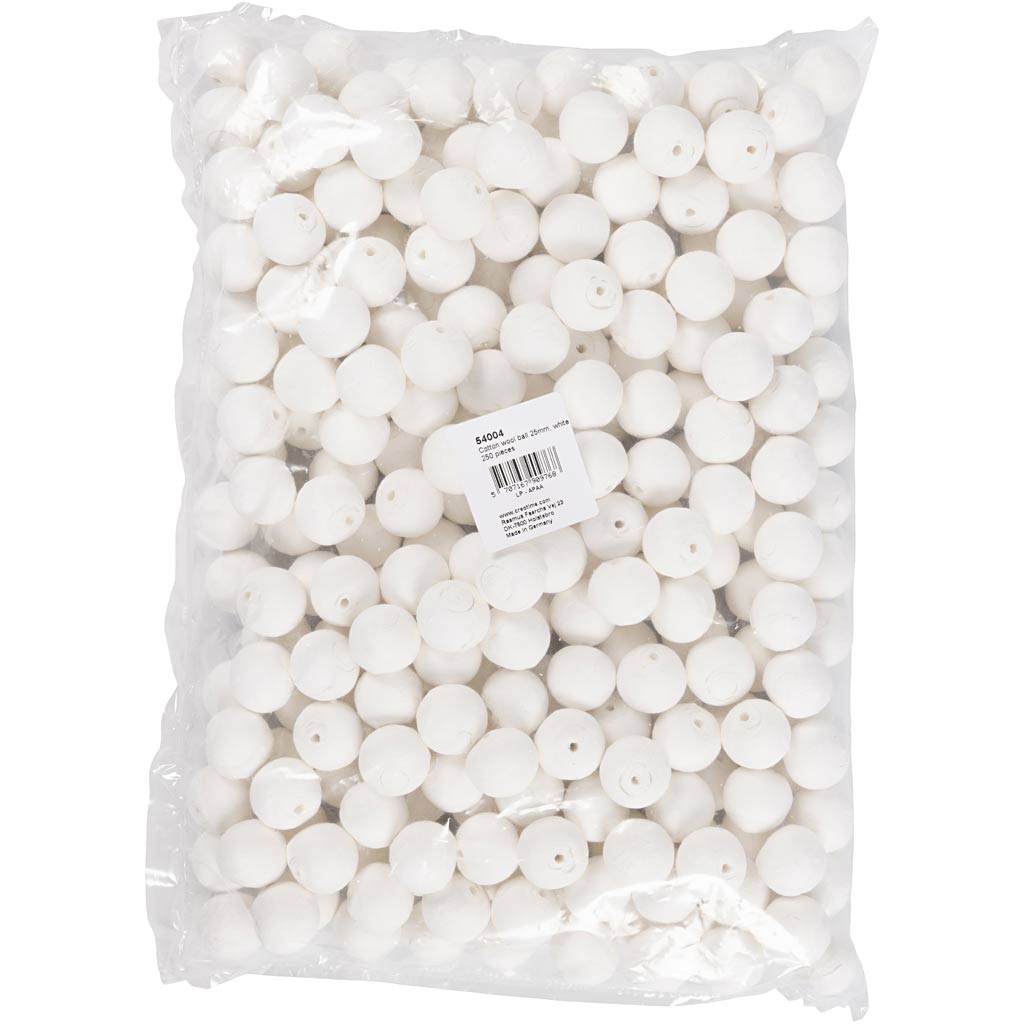 Creativ company balls, d 25 mm, white, 250 pieces 1 box