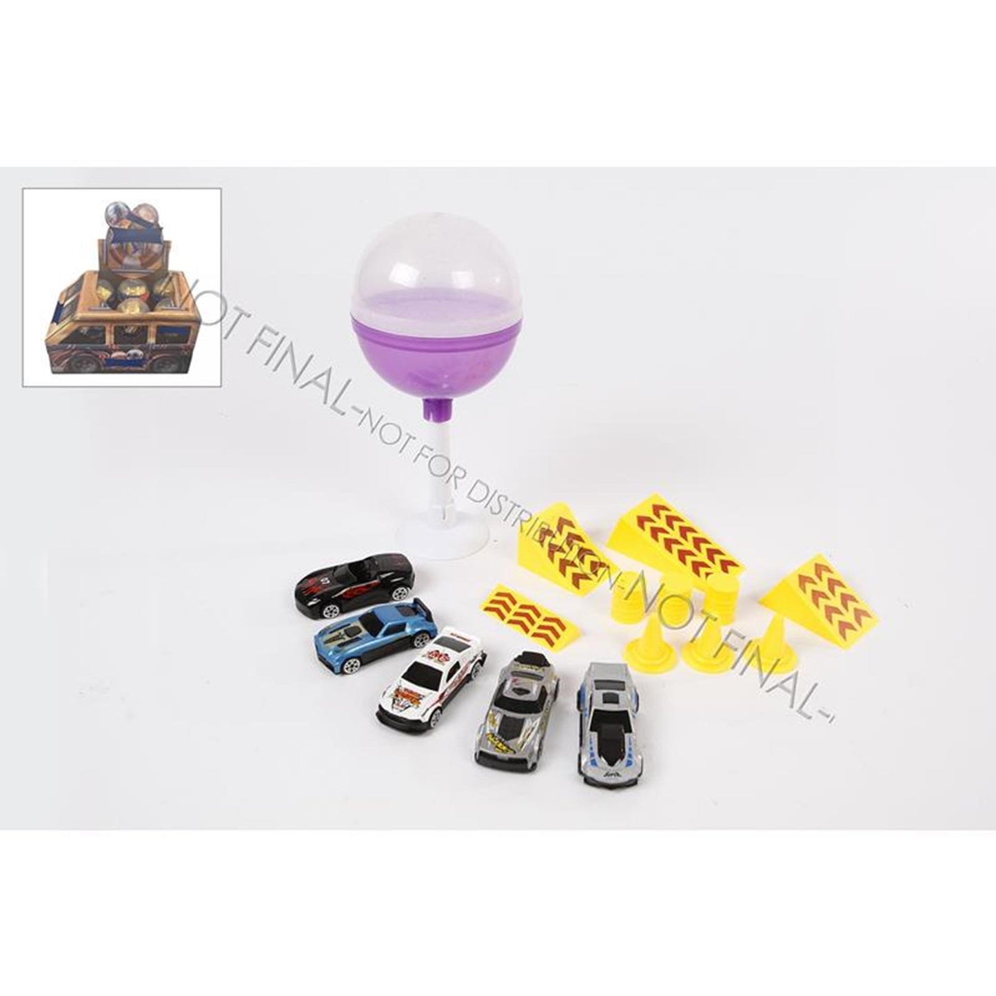 Set di auto lecca-lecca con attributi