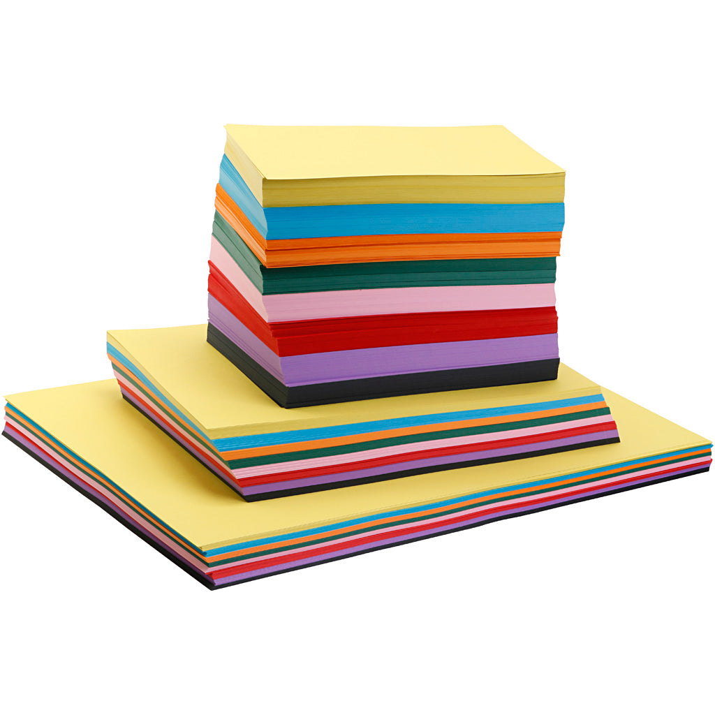 Cardboard de color Creativ Company, A2, A3, A4, 220 GR, 1000 Hoja 1 Box