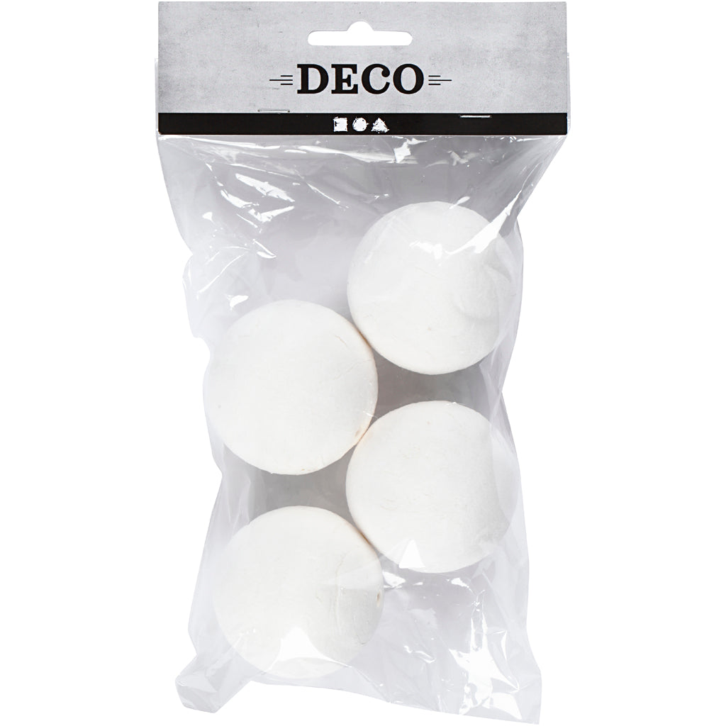 Creativ company balls, d 50 mm, white, 4 pieces 1 box