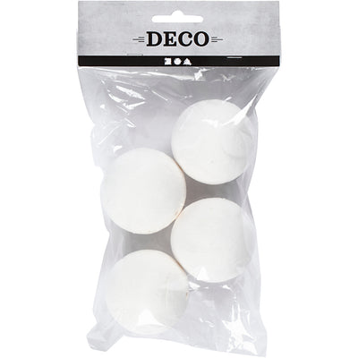 Bolas de empresa Creativ, d 50 mm, blancas, 4 piezas 1 caja