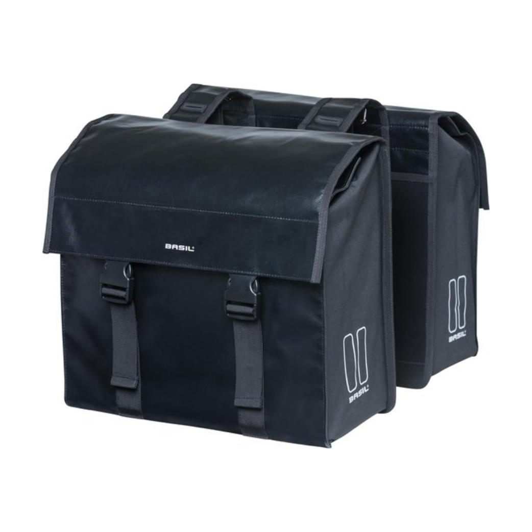 Basil Bolsa de bicicleta de doble carga urbana - Negro