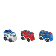 Mini club rescue voertuig free wheel 8cm 3 assorti - afbeelding 2