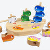 Clavis editori gegenten*Gioco in legno 4 in 1 piccolo pesce bianco. mucchio, asta, conteggio e filo