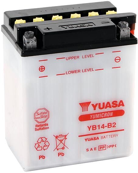 Yuasa bateria yb14-b2 bateria yb14-b2 estandar sin sp