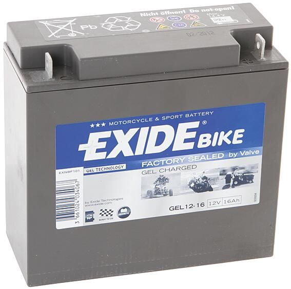 Exide Battery G12-16 Gel Din 51616