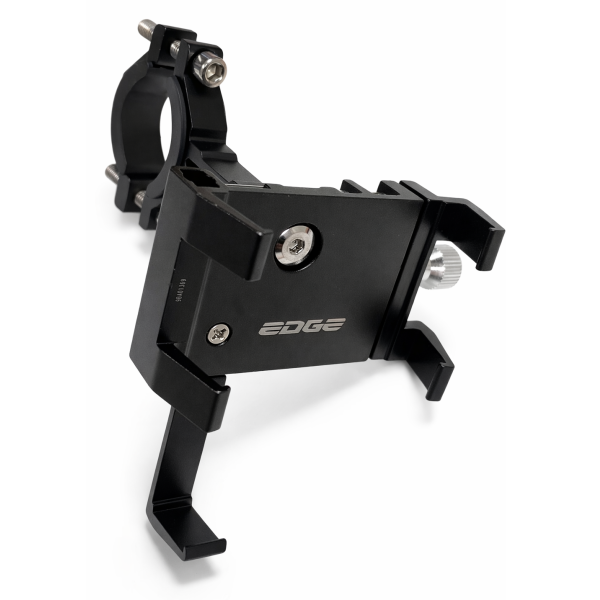 Soporte para teléfono Edge g21 - aluminio - giratorio 360° - montaje universal en manillar - extra resistente - negro