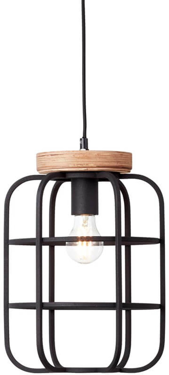 Brilliant Gwen - lampada a sospensione - E27 max 1x40W - legno nero