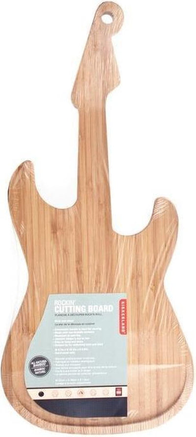 Tabla de cortar Kikkerland - accesorio de cocina - forma de guitarra - 100% bambú