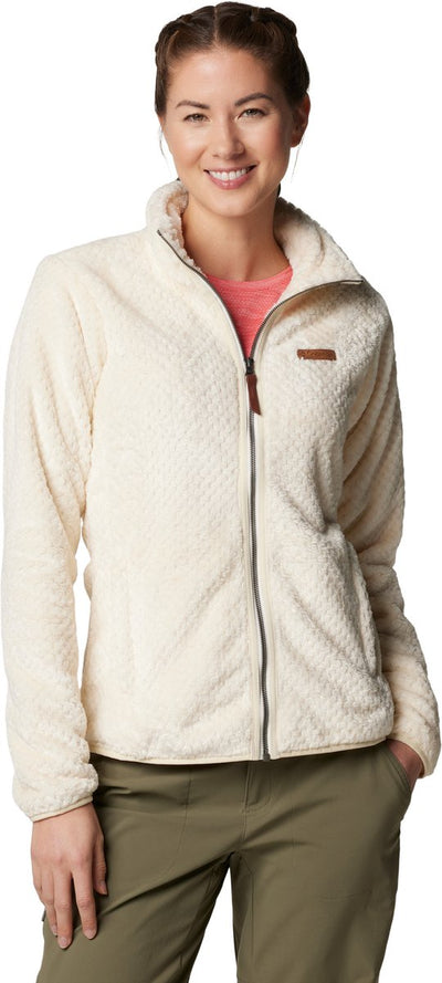 Gilet Columbia fire side ii da donna con cerniera - gilet in pile sherpa da donna - gilet da esterno - gesso - taglia m
