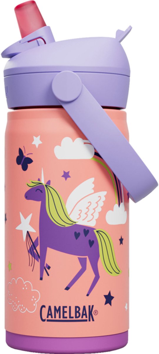 Borraccia Camelbak Thrive Flip con cannuccia per bambini - 350 ml - acciaio inossidabile - con cannuccia - borraccia isolante - rosa