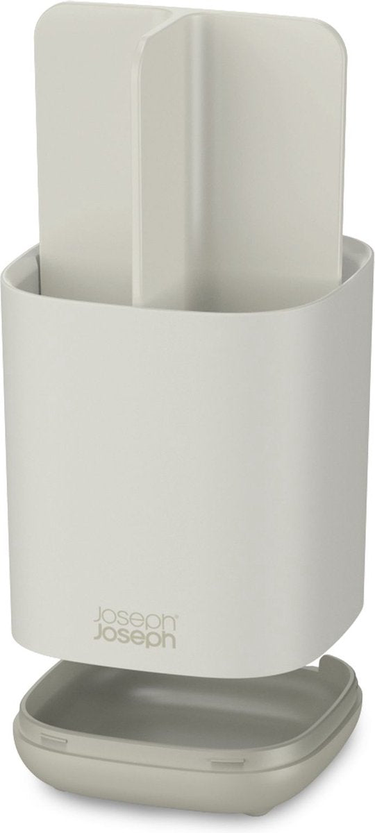 Joseph joseph tandenborstel organizer, met 3 verdeelvakken, antislip, kunststof, grijs - | easystore