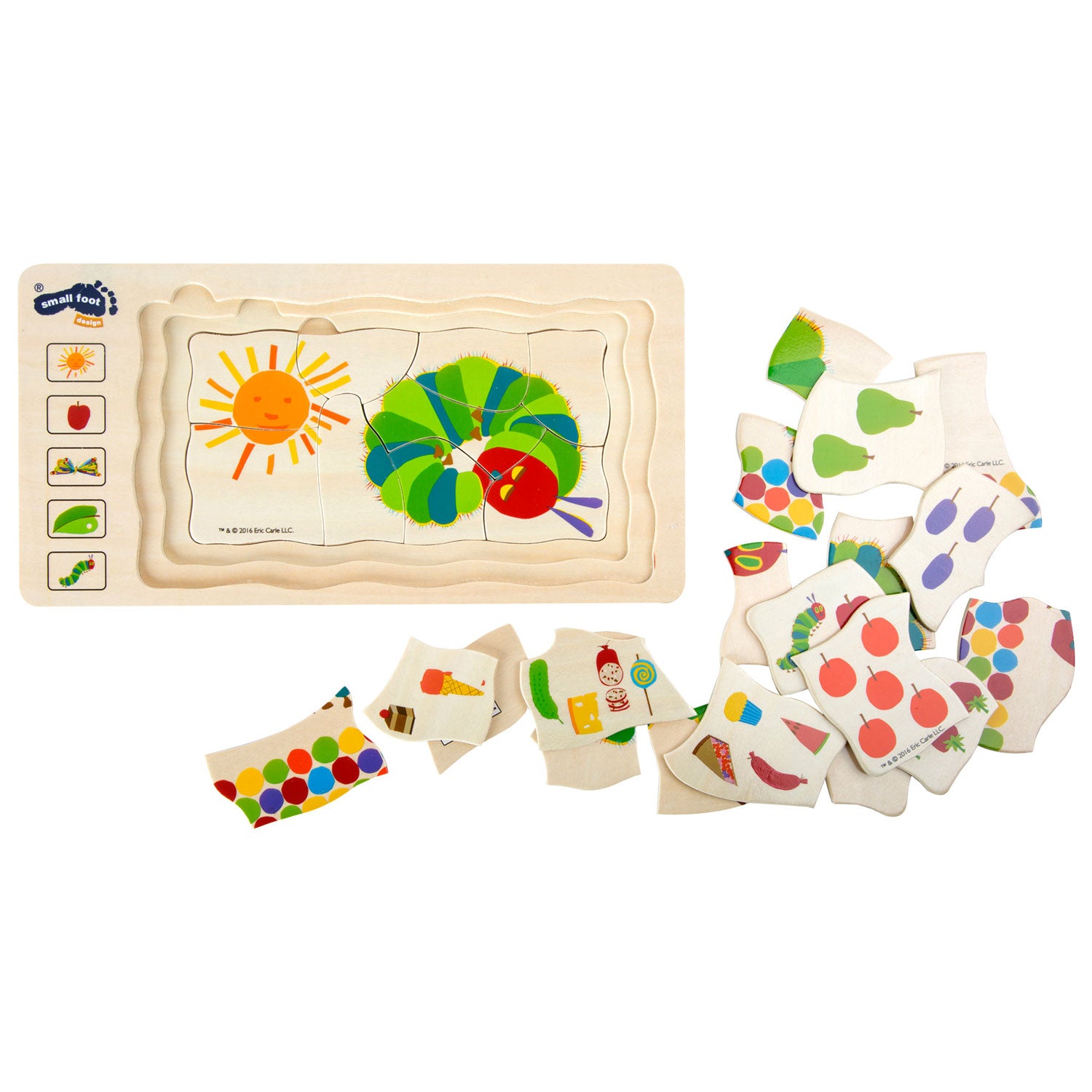Pequeño pie Caterpillar Nooitgenoeg Laagen Puzzle, 36dlg.