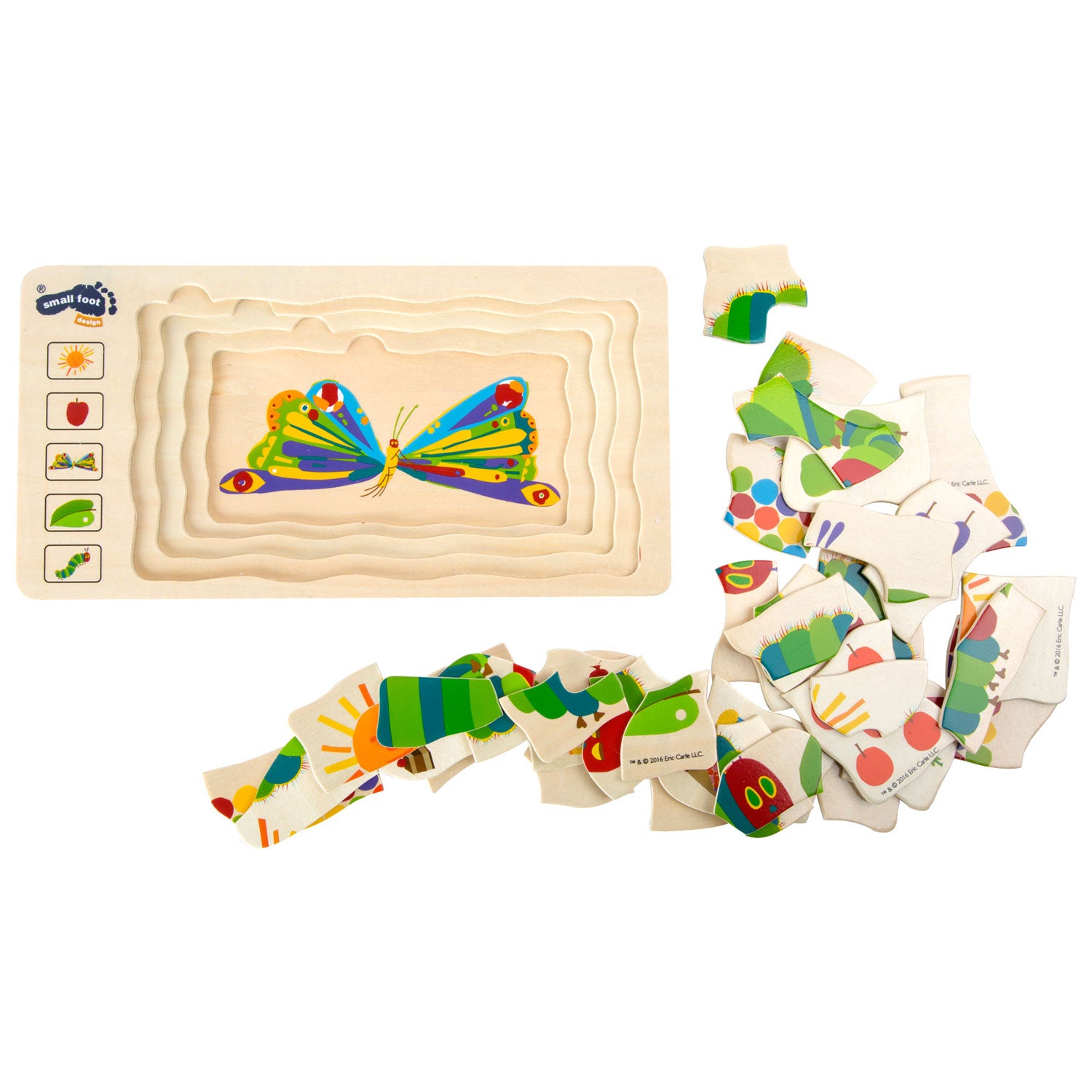 Pequeño pie Caterpillar Nooitgenoeg Laagen Puzzle, 36dlg.