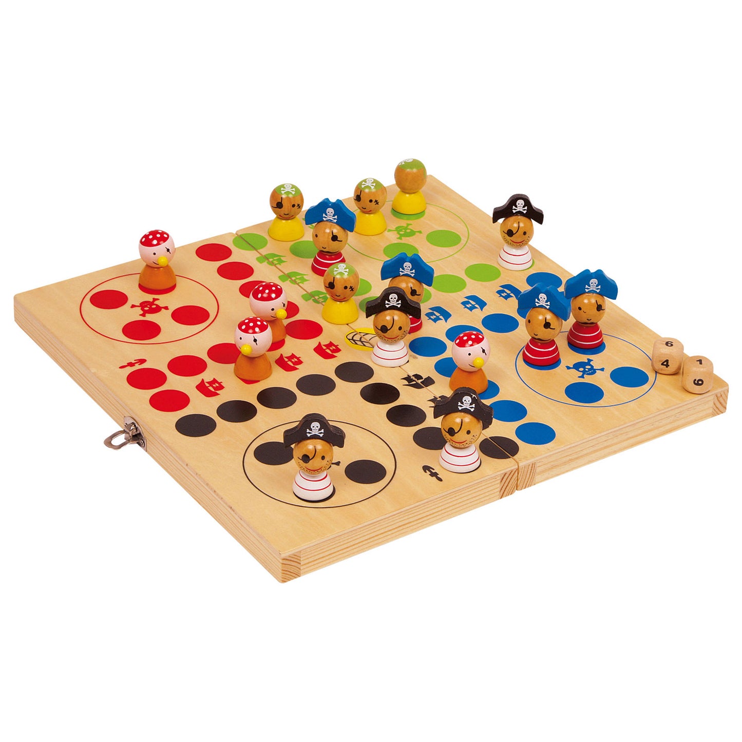 Isola pirata Ludo in legno di piccoli piedi