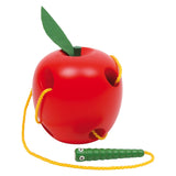 Small foot wooden thread apple - afbeelding 1