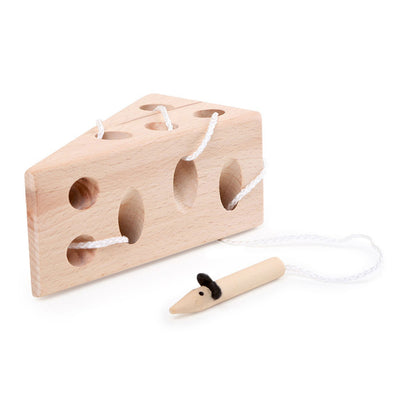 Game stradale in legno di formaggio e mouse