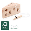 Small foot - kaas en muis houten rijgspel
