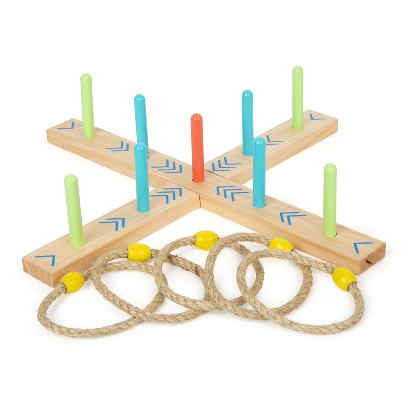 Pequeño Foot Wooden Ringswerp Juego activo