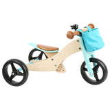 Small foot - houten driewieler en loopfiets 2in1 turquoise - afbeelding 1