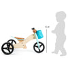 Small foot - houten driewieler en loopfiets 2in1 turquoise