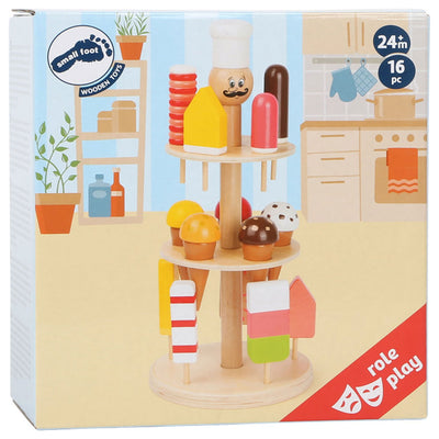 Stallo di gelato Luigi in legno a piede piccoli, 16dlg.