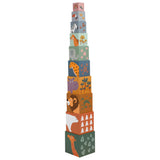 Small foot - stapelblokken safari karton, 10dlg. - afbeelding 3