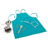 Small foot play cooking set with apron, 9dlg. - afbeelding 1