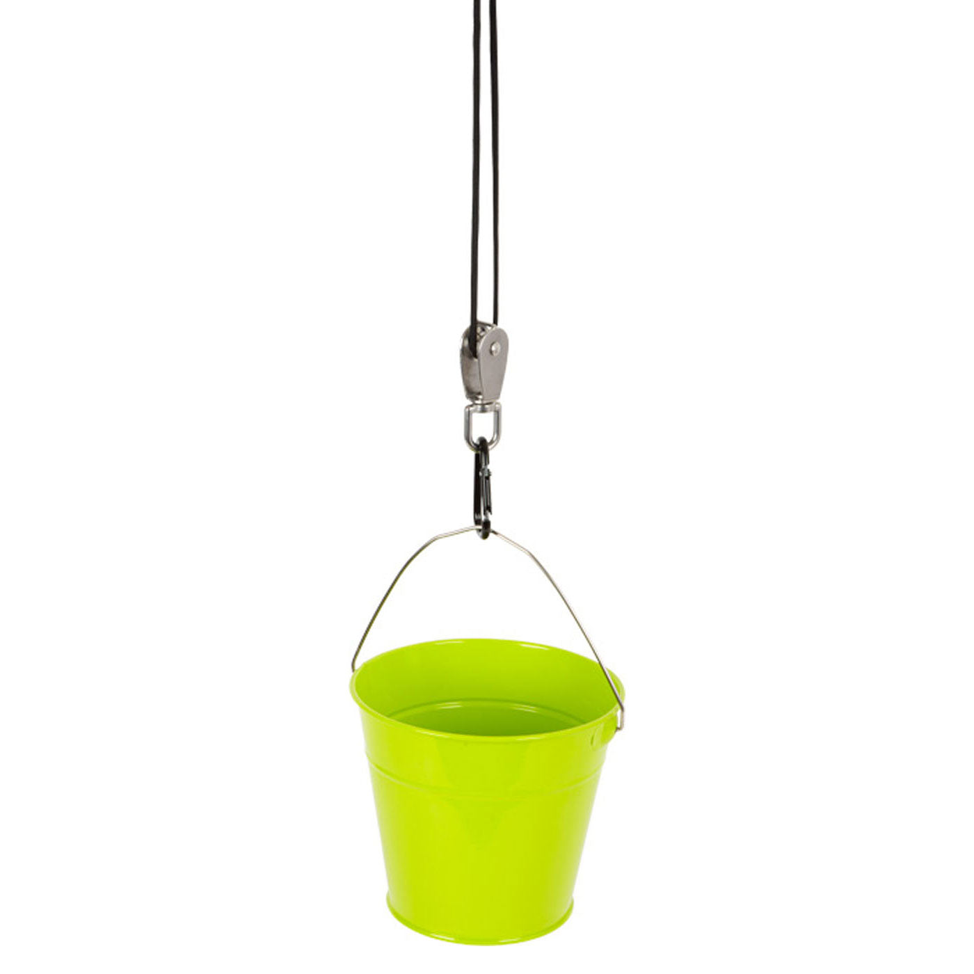Small foot bucket green with pulley