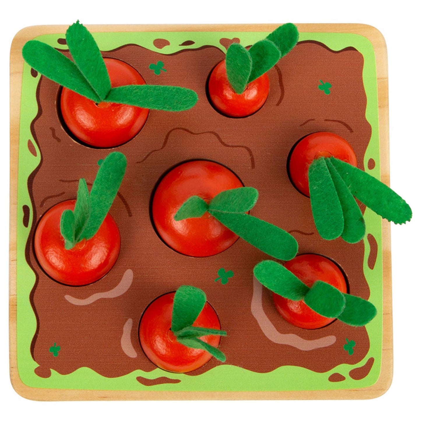 Juego de forma de zanahoria de madera pequeña de pie, 8dlg.