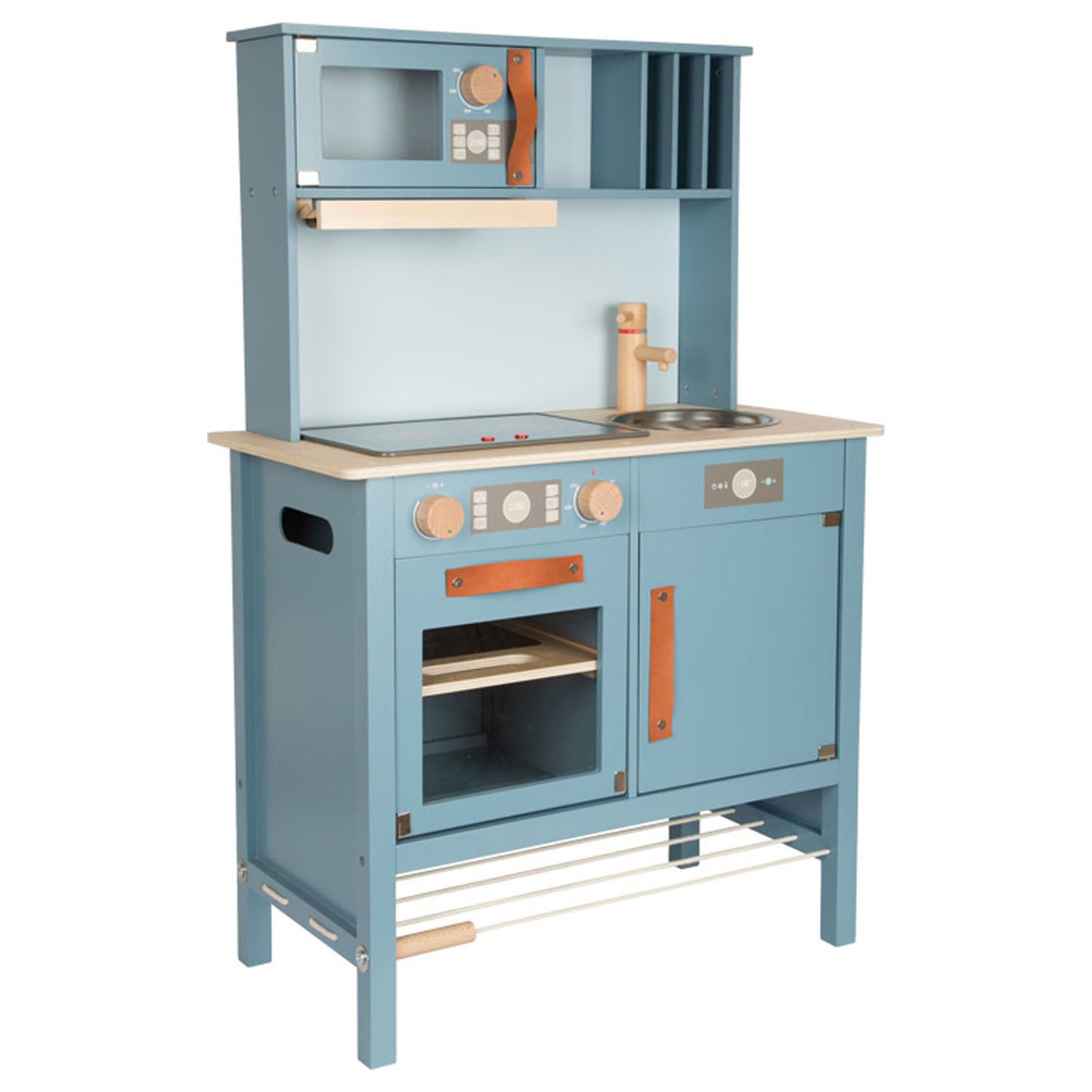 Cucina per bambini in legno di piccoli piedi blu, 7dlg.