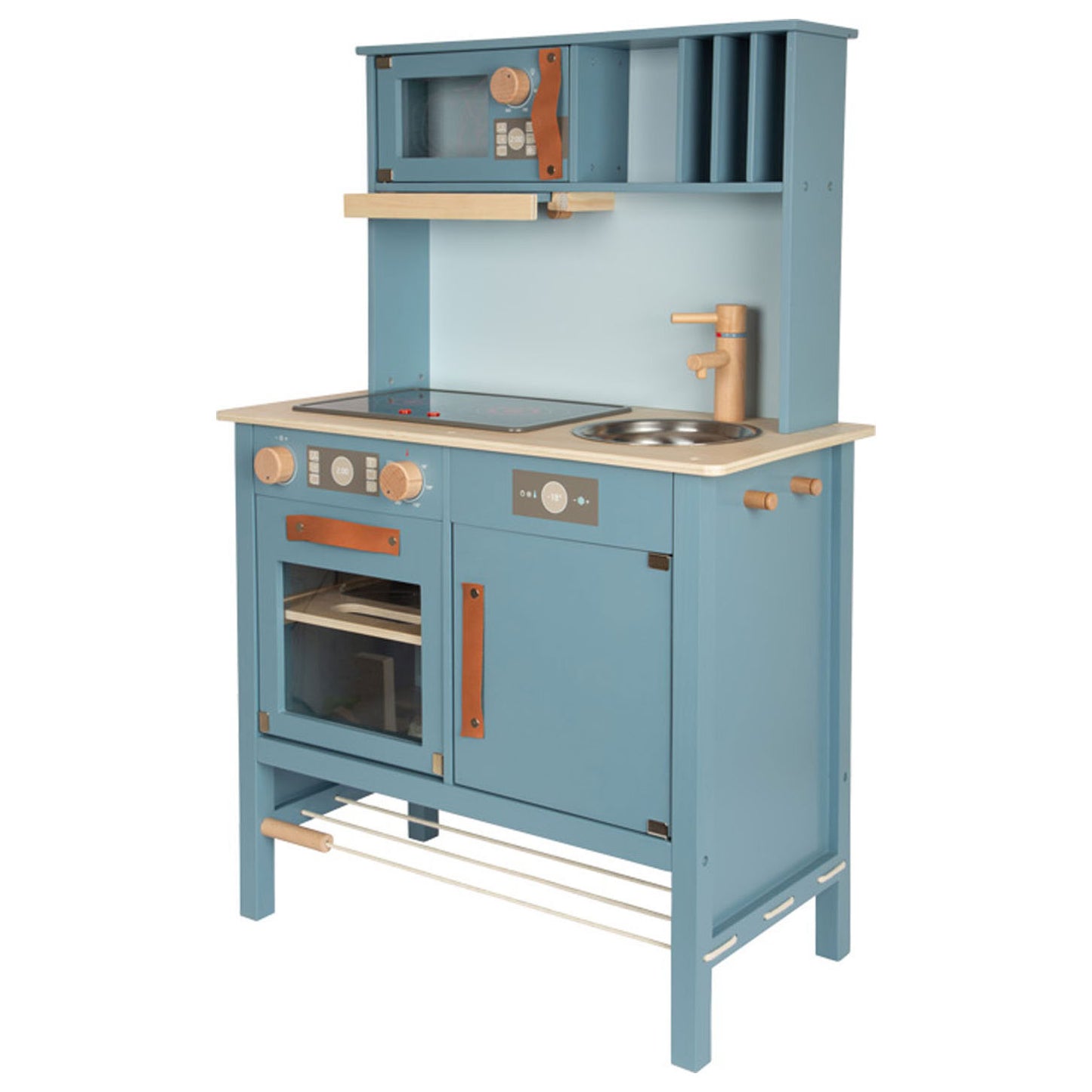 Cucina per bambini in legno di piccoli piedi blu, 7dlg.