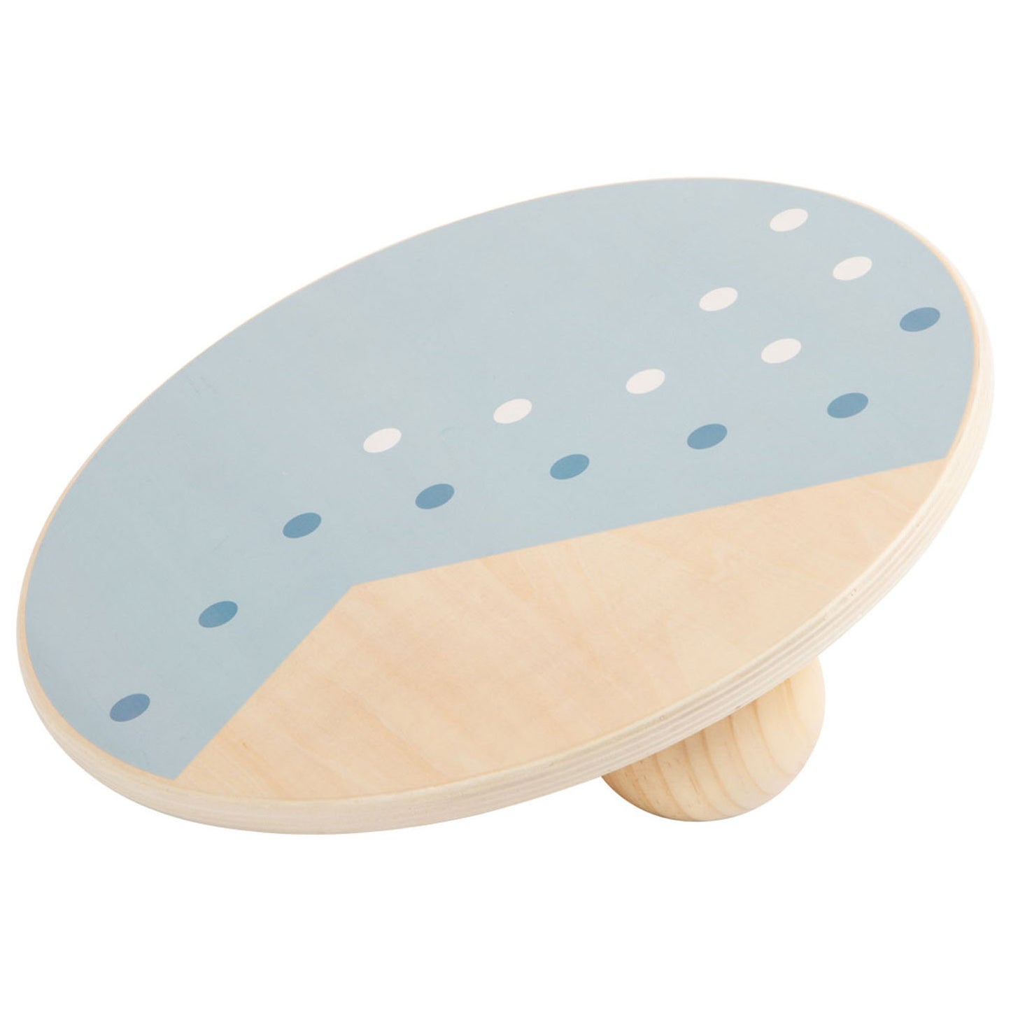 Tablero de balance de madera de pie pequeño azul