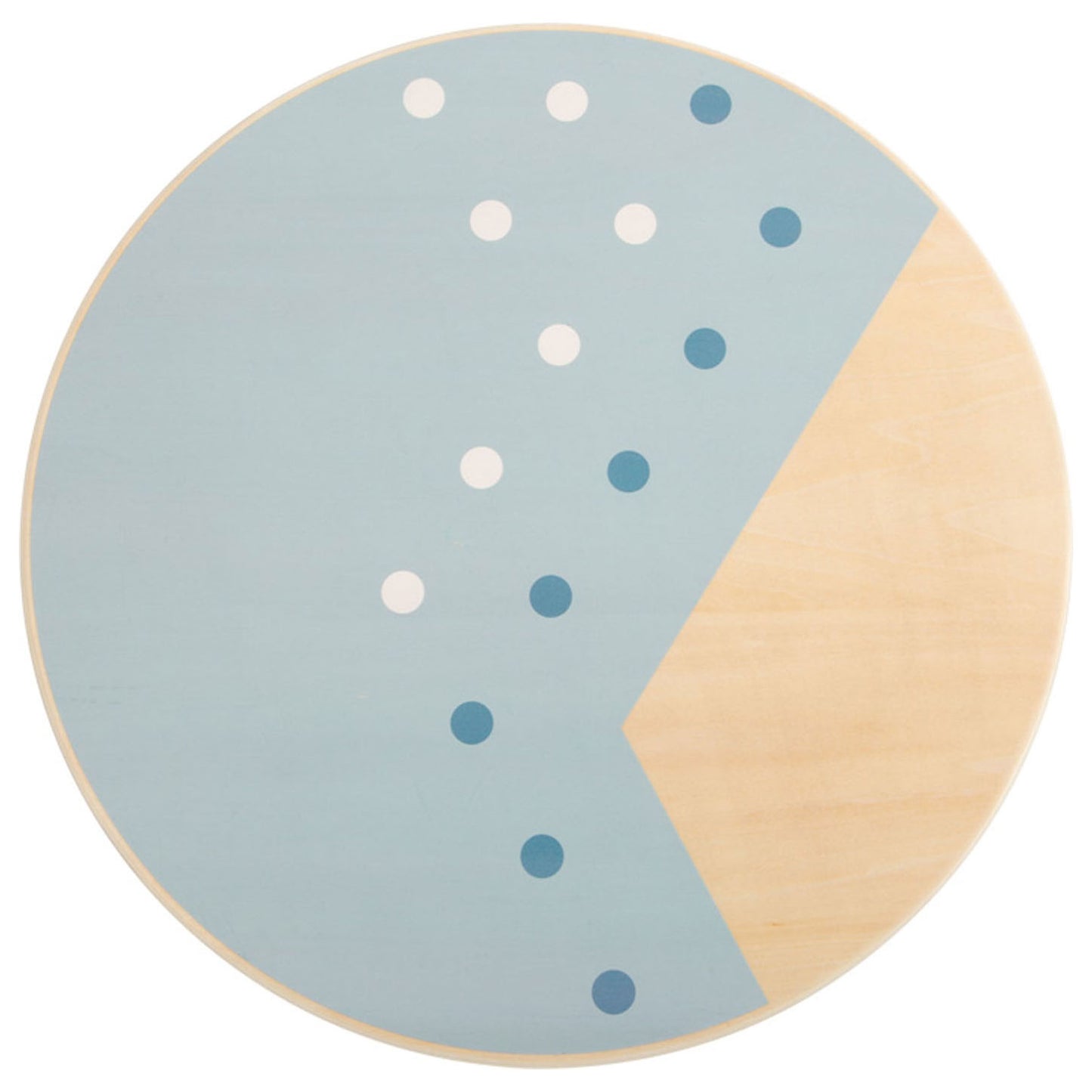 Tablero de balance de madera de pie pequeño azul