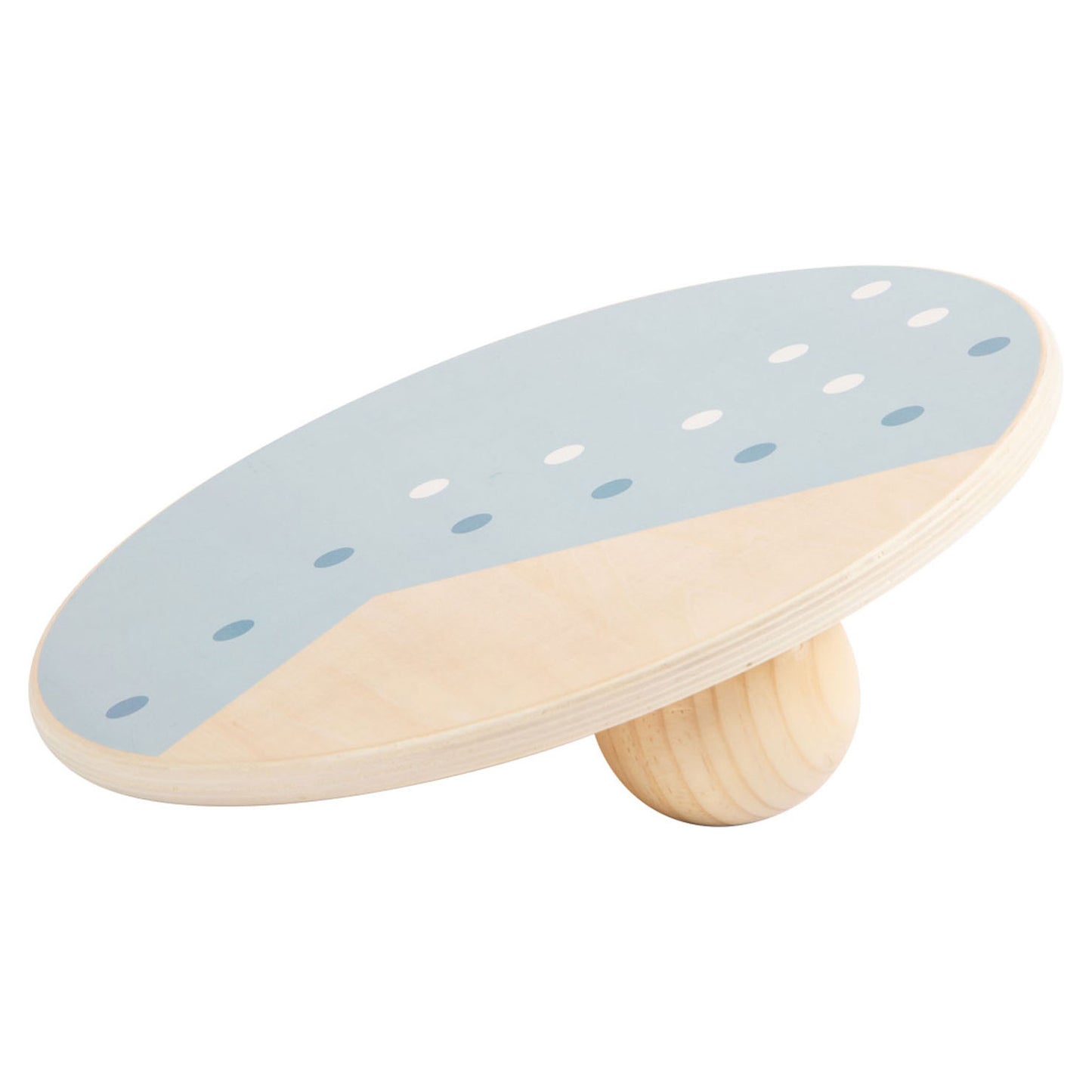 Tablero de balance de madera de pie pequeño azul