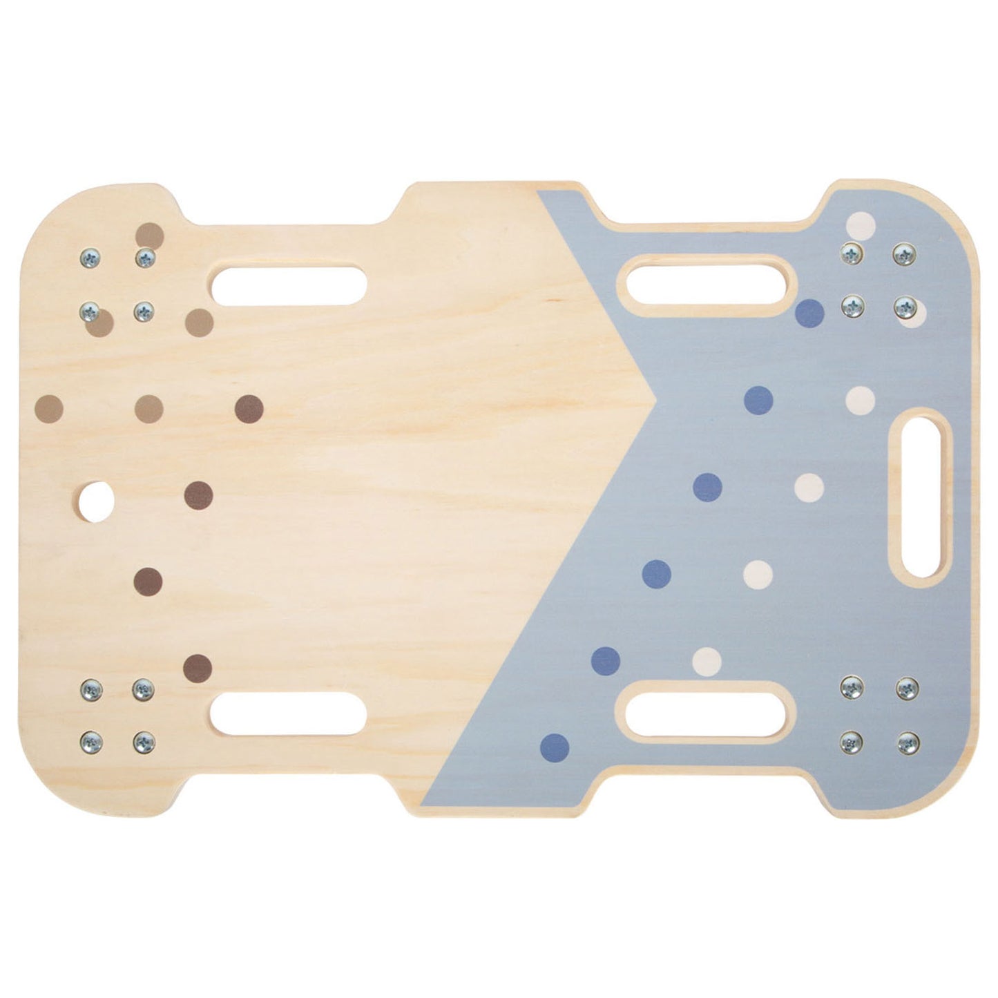 Tablero de rodillo de madera de pie pequeño azul